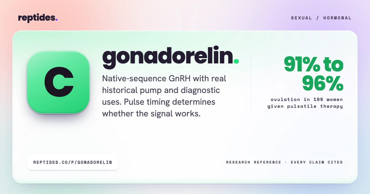 gonadorelin: gnrh, fertility, pituitary testing | reptides